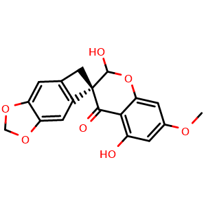 Chemical structure of 2-Hydroxy-7-O-methylscillascillin , CAS 52096-50-1, AChemBlock AD273910