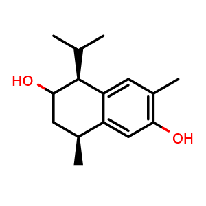 Chemical structure of 1,3,5-Cadinatriene-3,8-diol , CAS 941227-27-6, AChemBlock AD273935