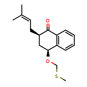 Chemical structure of Catalponol methylthiomethyl ether , CAS 1432057-74-3, AChemBlock AD273937