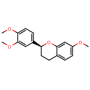 Chemical structure of 3',4',7-Trimethoxyflavan , CAS 116384-26-0, AChemBlock AD273963