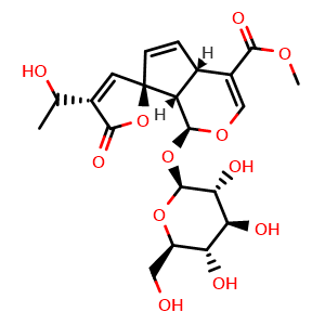 Chemical structure of Plumieride , CAS 511-89-7, AChemBlock AD273972