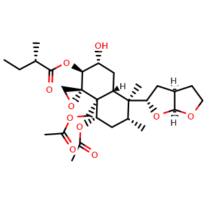 Chemical structure of Dihydroajugapitin , CAS 87480-84-0, AChemBlock AD273988