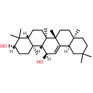Chemical structure of Olean-12-ene-3beta,11alpha-diol , CAS 5282-14-4, AChemBlock AD273990