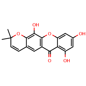 Chemical structure of O-Demethylforbexanthone , CAS 92609-77-3, AChemBlock AD273999