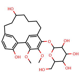 Chemical structure of (+)-S-Myricanol glucoside , CAS 449729-89-9, AChemBlock AD274008
