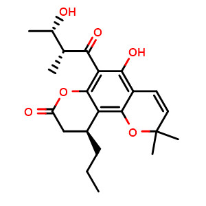 Chemical structure of Calanolide E , CAS 142566-61-8, AChemBlock AD274010