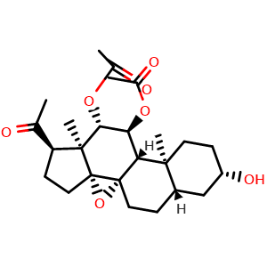 Chemical structure of 11,12-Di-O-acetyltenacigenin B , CAS 857897-01-9, AChemBlock AD274024