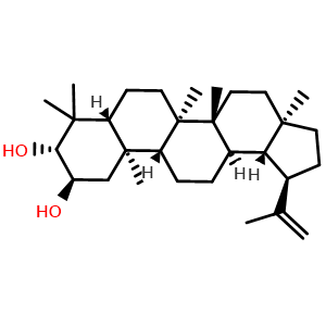 Chemical structure of Lup-20(29)-ene-2alpha,3beta-diol , CAS 61448-03-1, AChemBlock AD274034