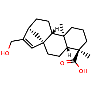 Chemical structure of ent-17-Hydroxykaur-15-en-19-oic acid , CAS 35030-38-7, AChemBlock AD274048