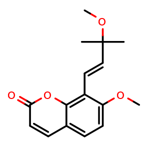 Chemical structure of 3'-O-Methylmurraol , CAS 1891097-17-8, AChemBlock AD274052