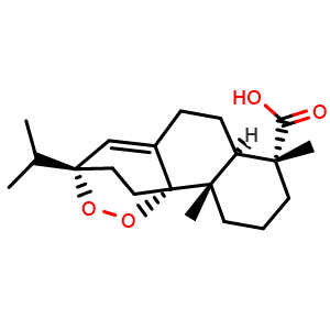 Chemical structure of 9alpha,13alpha-Epidioxyabiet-8(14)-en-18-oic acid , CAS 116499-73-1, AChemBlock AD274055