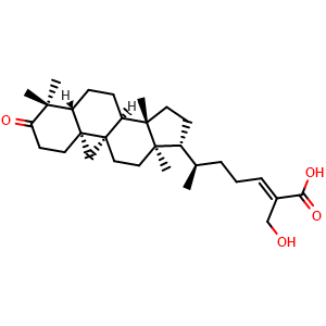 Chemical structure of 27-Hydroxymangiferonic acid , CAS 5132-66-1, AChemBlock AD274063