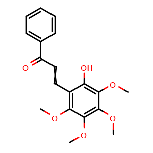 Chemical structure of 2-Hydroxy-3,4,5,6-tetramethoxychalcone , CAS 219298-74-5, AChemBlock AD274067