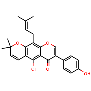 Chemical structure of Warangalone , CAS 4449-55-2, AChemBlock AD274088