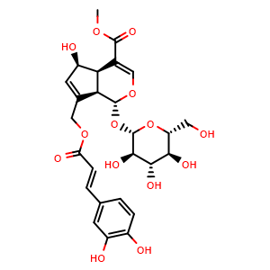 Chemical structure of 10-O-Caffeoyl-6-epiferetoside , CAS 83348-22-5, AChemBlock AD274091