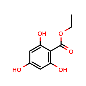 Chemical structure of Ethyl 2,4,6-trihydroxybenzoate , CAS 90536-74-6, AChemBlock AD274121