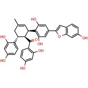 Chemical structure of Mulberrofuran C , CAS 77996-04-4, AChemBlock AD274128