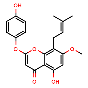 Chemical structure of 7-O-Methylepimedonin G , CAS 2220243-40-1, AChemBlock AD274136