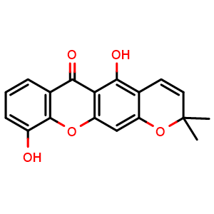 Chemical structure of 6-Deoxyjacareubin , CAS 16265-56-8, AChemBlock AD274157
