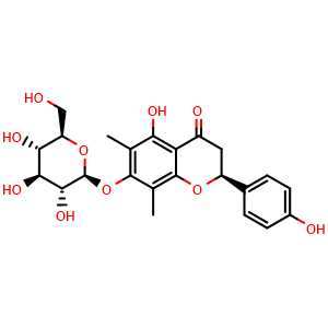 Chemical structure of Farrerol 7-O-glucoside , CAS 885044-12-2, AChemBlock AD274159
