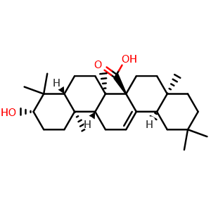 Chemical structure of beta-Peltoboykinolic acid , CAS 24778-48-1, AChemBlock AD274173