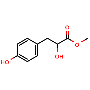 Chemical structure of Methyl p-hydroxyphenyllactate , CAS 51095-47-7, AChemBlock AD274185