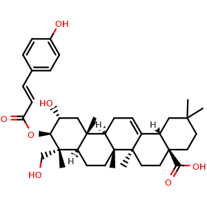 Chemical structure of 3-O-Coumaroylarjunolic acid , CAS 171864-20-3, AChemBlock AD274192