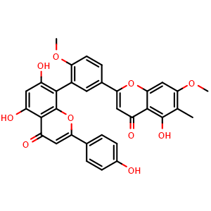 Chemical structure of Taiwanhomoflavone A , CAS 265120-00-1, AChemBlock AD274194