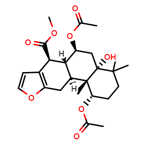 Chemical structure of 7-O-Acetylbonducellpin C , CAS 197781-86-5, AChemBlock AD274213