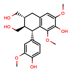 Chemical structure of 5-Methoxyisolariciresinol , CAS 136082-41-2, AChemBlock AD274215