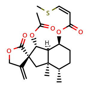 Chemical structure of Bakkenolide D , CAS 18456-03-6, AChemBlock AD274248