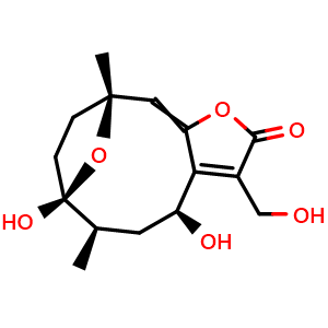 Chemical structure of 8alpha-Hydroxyhirsutinolide , CAS 1394156-45-6, AChemBlock AD274252