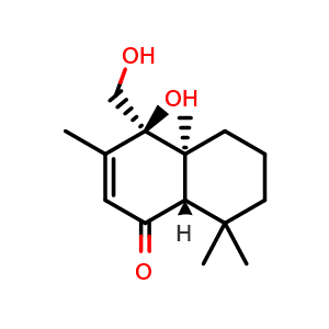 Chemical structure of 9alpha,11-Dihydroxydrim-7-en-6-one , CAS 127681-58-7, AChemBlock AD274285