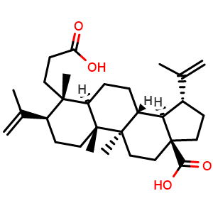 Chemical structure of 3,4-Secolupa-4(23),20(29)-diene-3,28-dioic acid , CAS 36138-41-7, AChemBlock AD274290