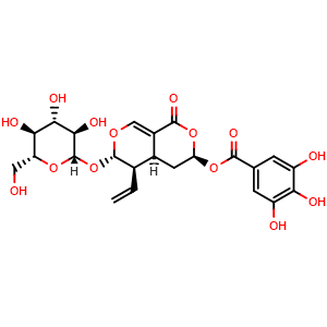Chemical structure of 7beta-Galloyloxysweroside , CAS 2222365-75-3, AChemBlock AD274343