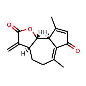 Chemical structure of Dehydroleucodine , CAS 36150-07-9, AChemBlock AD274367