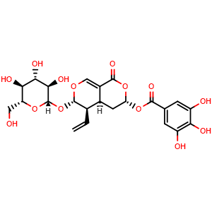 Chemical structure of 7alpha-Galloyloxysweroside , CAS 2222365-76-4, AChemBlock AD274369