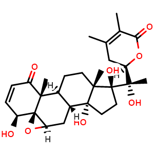 Chemical structure of 4beta-Hydroxywithanolide E , CAS 54334-04-2, AChemBlock AD274400