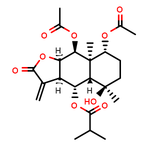 Chemical structure of Wedeliatrilolactone A , CAS 156993-29-2, AChemBlock AD274409