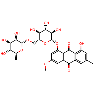 Chemical structure of Physcion 8-O-rutinoside , CAS 129393-21-1, AChemBlock AD274418