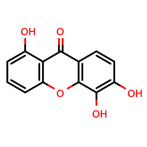 Chemical structure of 1,5,6-Trihydroxyxanthone , CAS 5042-03-5, AChemBlock AD274429