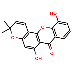 Chemical structure of 6-Deoxyisojacareubin , CAS 26486-92-0, AChemBlock AD274437