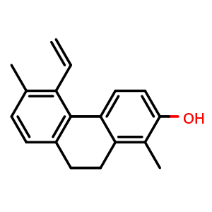 Chemical structure of 1,6-Dimethyl-5-vinyl-9,10-dihydrophenanthren-2-ol , CAS 745056-83-1, AChemBlock AD274472