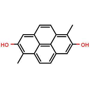 Chemical structure of 2,7-Dihydroxy-1,6-dimethylpyrene , CAS 468103-76-6, AChemBlock AD274492