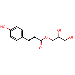 Chemical structure of 1-O-p-Coumaroylglycerol , CAS 106055-11-2, AChemBlock AD274494