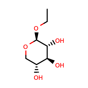 Chemical structure of Ethyl beta-D-xylopyranoside , CAS 6743-62-0, AChemBlock AD274510