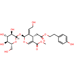 Chemical structure of 10-Hydroxyligstroside , CAS 35897-94-0, AChemBlock AD274513
