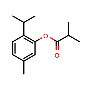 Chemical structure of Thymol isobutyrate , CAS 5451-67-2, AChemBlock AD274523
