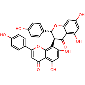 Chemical structure of Volkensiflavone , CAS 27542-37-6, AChemBlock AD274576