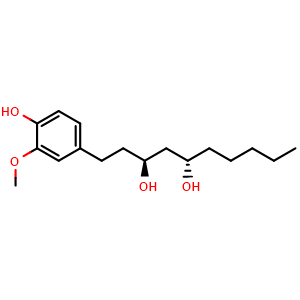 Chemical structure of (3S,5S)-[6]-Gingerdiol , CAS 143615-76-3, AChemBlock AD274578